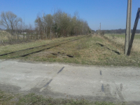 Miejsce, w którym miała znajdować się głowica rozjazdowa od strony Kotlarni. (fot. Krzysztof Przybyła)